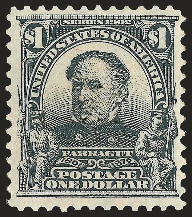 $1.00 Black (311).> Mint N.H., intense shade on fresh paper, couple small natural gum creases, Very Fine, a pretty stamp