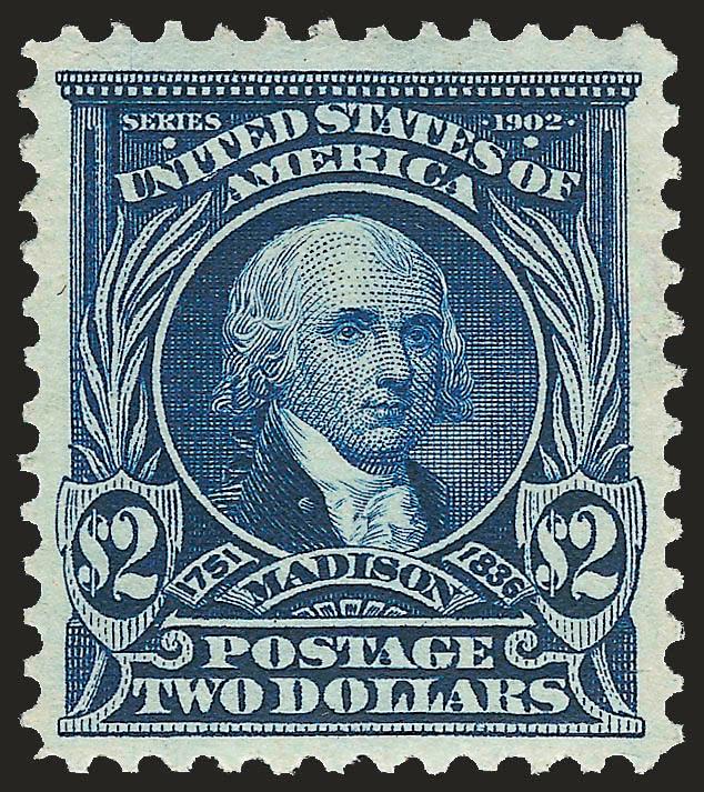 $2.00 Dark Blue (312).> Deep rich color, uncommonly wide margins on bright paper, Very Fine and choice, with 1989 P.F. certificate