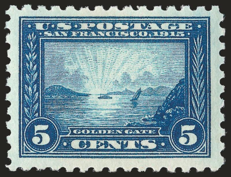 5c Panama-Pacific, Perf 10 (403).> Mint N.H., intense shade on post office fresh paper, couple small natural gum skips, Very Fine and choice, with 1982 P.F. certificate