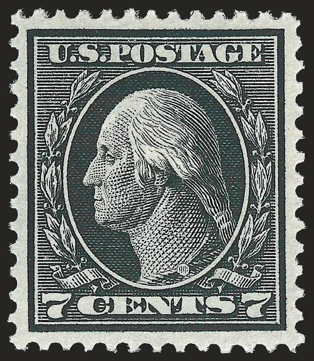 7c Black (407).> Mint N.H., beautifully centered, intense shade on crisp white paper, Very Fine and choice, with 1984 P.F. certificate
