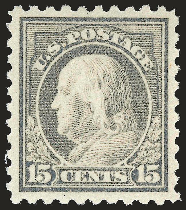 15c Gray (475).> Lightly hinged, essentially perfectly centered, rich color on fresh paper, Extremely Fine, with copy of 1994 P.F. certificate for a block