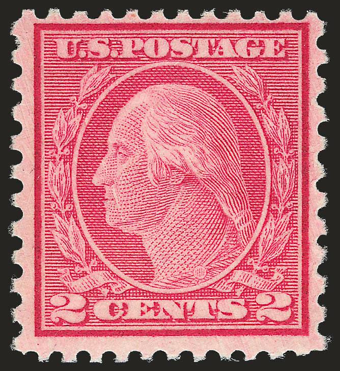 2c Carmine Rose, Ty. II, Rotary Perf 11 x 10 (539).> Mint N.H., bright fresh color, well-centered for this notoriously challenging issue<><>^VERY FINE MINT NEVER-HINGED EXAMPLE OF THE RARE 1919 2-CENT TYPE II
ROTARY PRESS WASTE ISSUE, SCOTT 539.^<