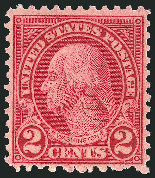2c Carmine, Rotary, Perf 11 (595).> Mint N.H., radiant color, fresh and Very Fine example of this rotary press printing, with copy of 1993 P.F. certificate for block of four