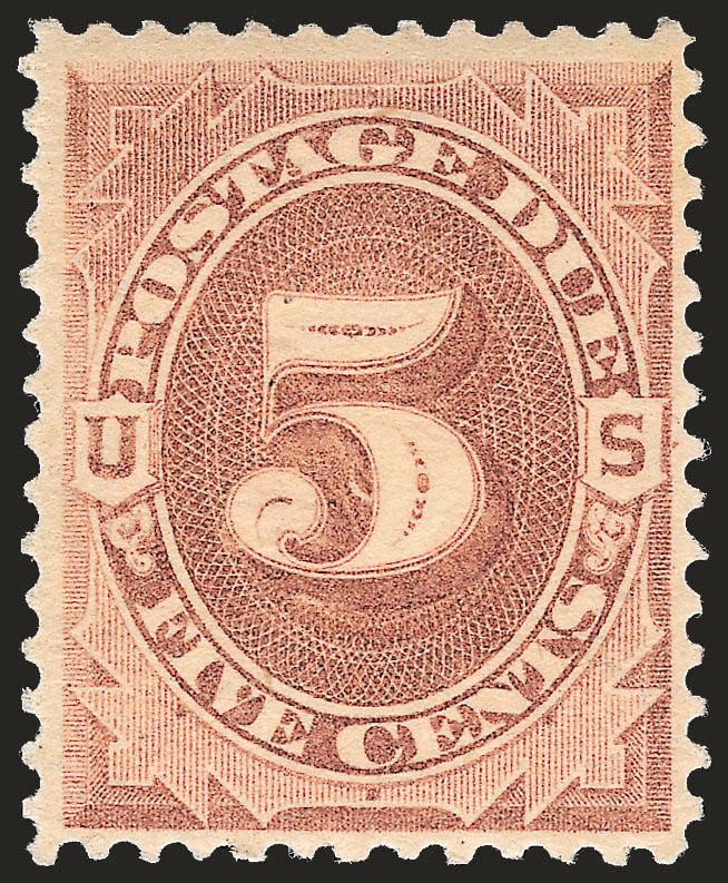 5c Pale Brown (J4 var).> Original gum, lightly hinged, pretty shade which is significantly different from the normal shade, well-proportioned margins, Extremely Fine, with 1987 and 2005 P.F. certificates