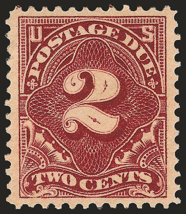 2c Deep Claret (J39).> Mint N.H., fabulous centering and marvelous deep rich color, Extremely Fine Gem, with 2004 P.S.E. certificate (XF-Superb 95 SMQ $380.00)