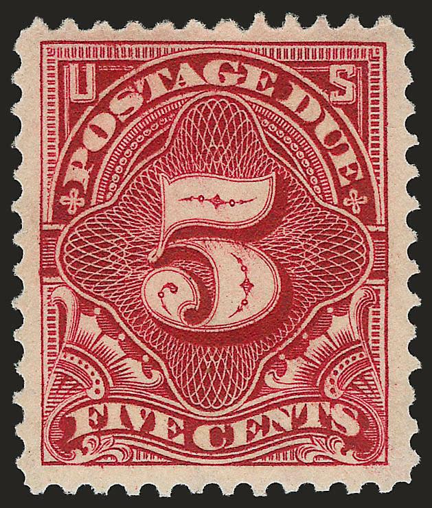 5c Deep Claret (J48).> Mint N.H., gorgeous centering, vivid color on post office fresh paper, Extremely Fine, with 1992 and 2004 P.F. certificates, with 2005 P.S.E. certificate (XF 90 SMQ $590.00)