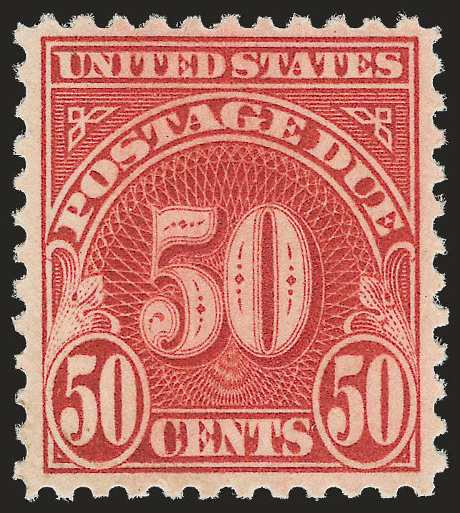 50c Carmine (J76).> Mint N.H., detailed impression, Very Fine and choice, with 2005 P.F. certificate
