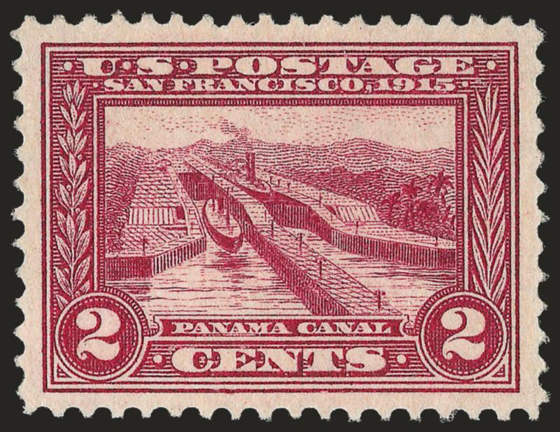 2c Panama-Pacific, Lake Shade Variety (398b).> Lightly hinged, intense color which is significantly different from both the listed shade and also the Carmine Lake shade, perfectly centered with wide and balanced
margins<><>^EXTREMELY FINE GEM. THE
