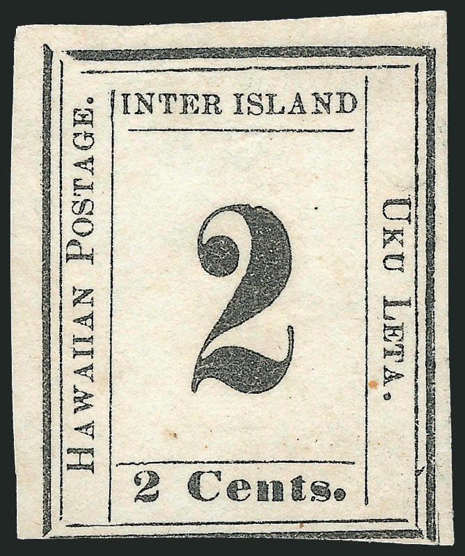 1864, 1c Black, 2c Black (19, 20).> Two of first - Plate 6-A, Types VIII and X (Westerberg Positions 8 and 10), last is Plate 5-C, Type VI (Westerberg Position 6), unused (no gum), margins to just in, few flaws,
appear Fine