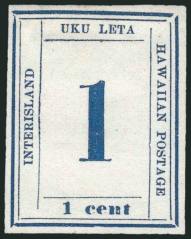1865, 1c Dark Blue (25).> Plate 11-A, Type IX (Westerberg Position 1), unused (no gum), full and even margins all around, fresh and Very Fine