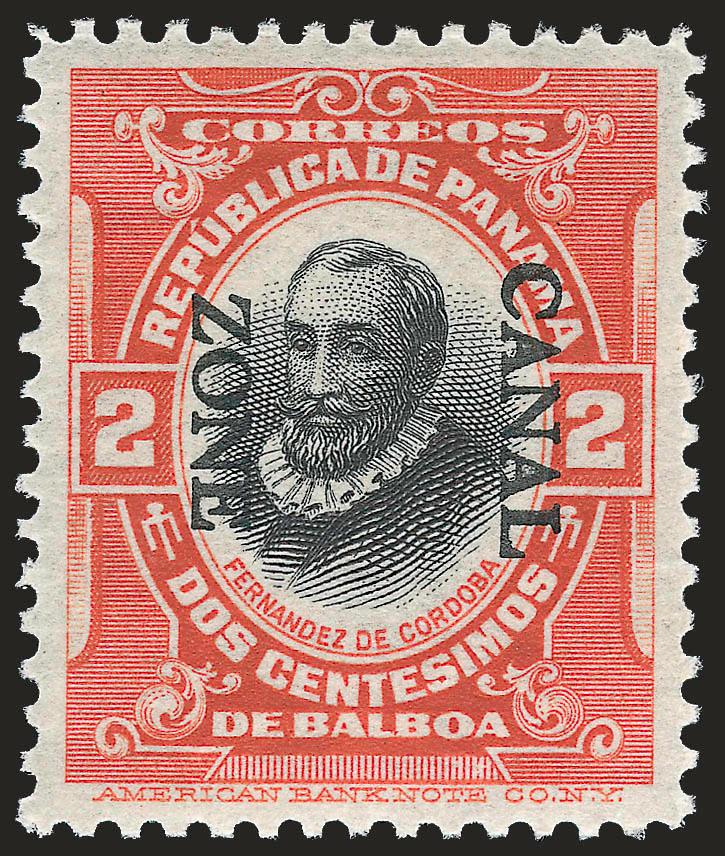 1912, 2c Vermilion & Black, Ovpt. Reading Down (39d).> Slightly tropicalized original gum, rich colors, well-balanced margins, Very Fine and choice