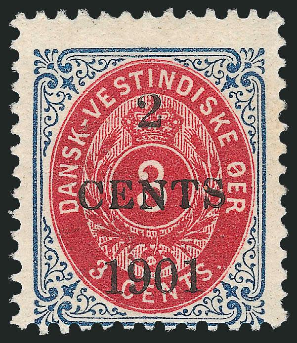 1902, 2c on 3c Blue & Lake, Inverted Frame, Dated 1901 (24b).> Original gum, rich colors on bright paper, three wide margins, Fine, several backstamps