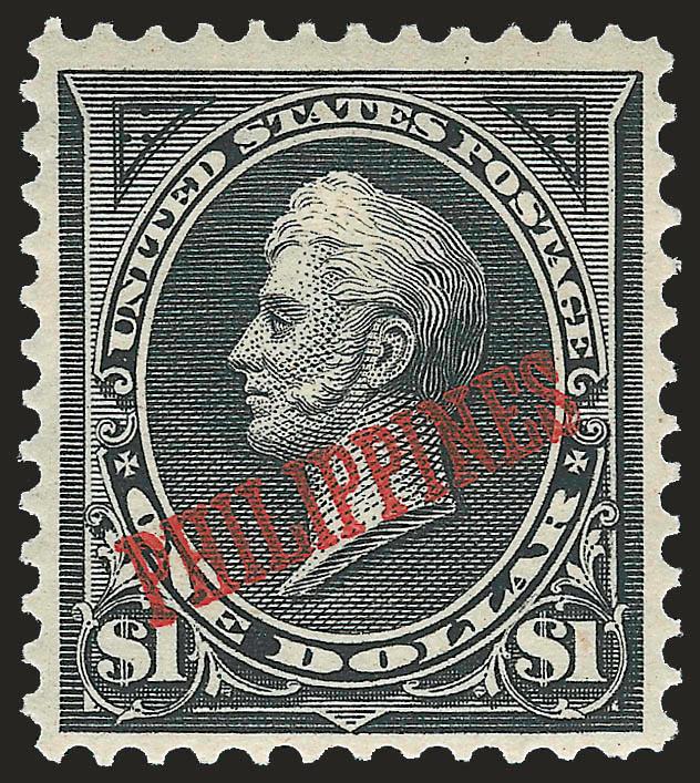 1901, $1.00 Black, Ty. II (223A).> H.r., bright shade, crisp impression, wide margins, Very Fine and choice, with 2000 P.F. certificate