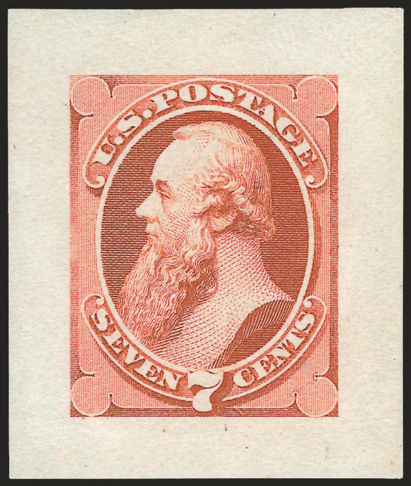 7c-90c 1873-88 Issues, Small Die Proofs (160P2, 162P2-163P2, 209P2, 218P2).> Removed from Roosevelt Album gray cards, most with small faults, also includes No. 40 with trimmed perfs to appear as No. 40Pa, each
with a P.F. certificate
