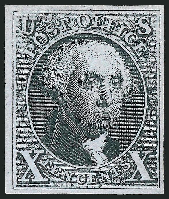 10c Black, Reproduction (4).> Without gum as issued, ample to large margins, Very Fine, with 2007 P.S.E. certificate