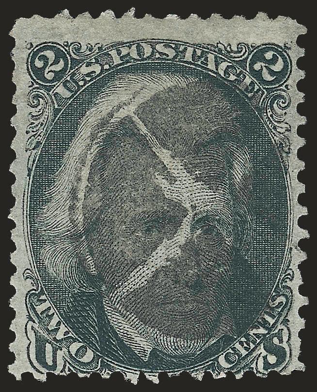 2c Black, D. Grill (84).> Nicely centered at sides, tiny bit in at bottom, bold quartered cork cancel, Very Good, with 2009 P.F. certificate