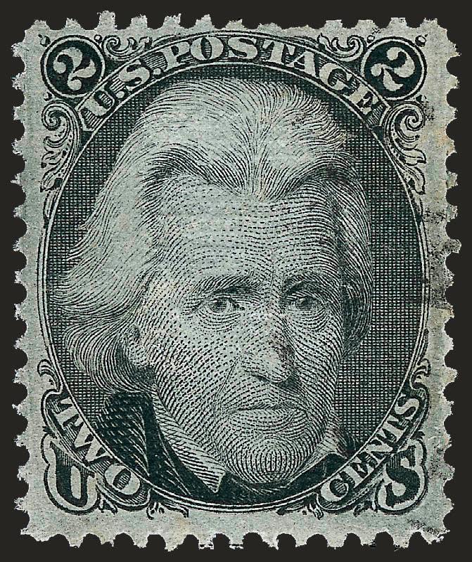 2c Black, Z. Grill (85B).> Bright shade, lightly cancelled at right, clearly-defined grill, two shortish perfs at top not mentioned on accompanying certificate, Very Fine, with 1997 P.F. certificate