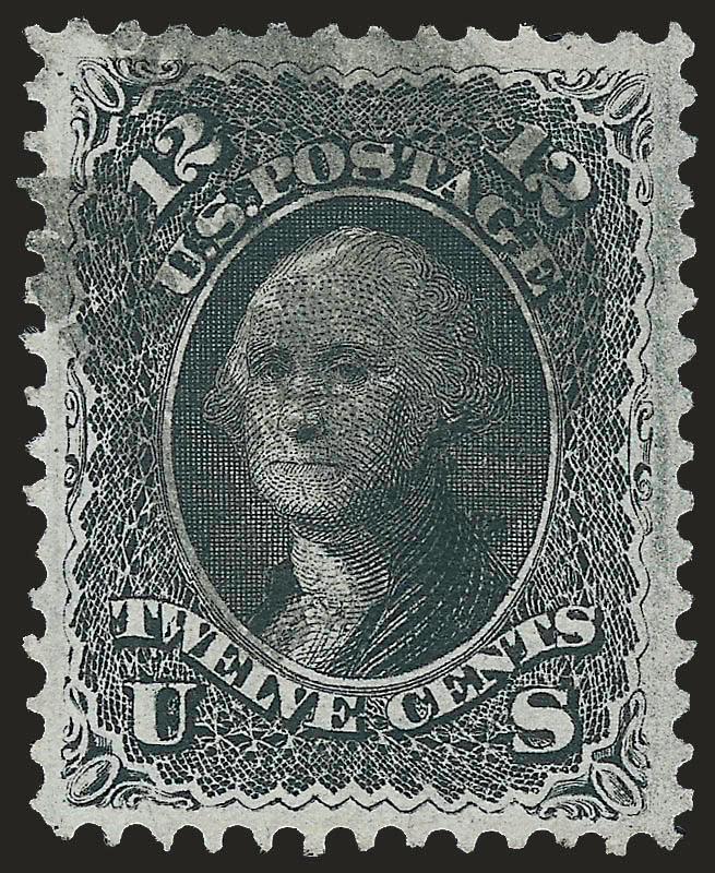 12c Black, F. Grill (97).> Choice margins and centering, cork cancel, Extremely Fine, with 2009 P.S.E. certificate (XF 90 SMQ $750.00)