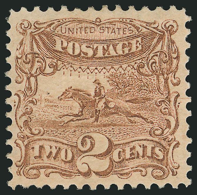 2c Brown (113).> Original gum, lightly hinged, attractively centered and lovely warm shade, Very Fine and choice, with 2004 P.F. certificate