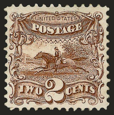 2c Brown (113).> Disturbed original gum, deep rich color, well-centered, minor perf staining, Very Fine appearance, with 2006 P.F. certificate