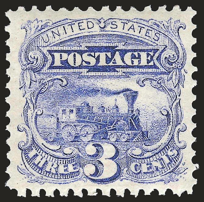 3c Ultramarine (114). Mint N.H.,> gorgeous margins and centering, lovely bright pastel color with clear impression, Extremely Fine, with 2007 P.F. certificate (XF 90), Scott Retail as hinged