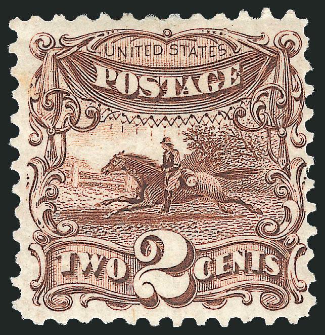 2c Brown, Re-Issue (124).> Original gum, rich color, Fine, with 1995 P.F. certificate