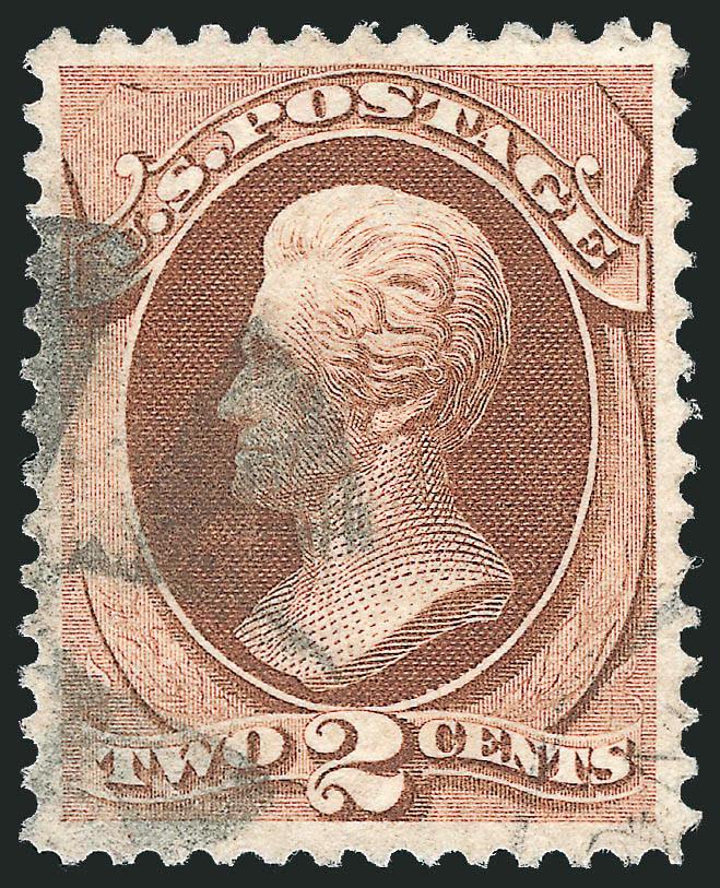 2c Red Brown, Grill (135).> H. Grill, wide margins, almost perfect centering, quartered cork cancel, Extremely Fine, with 1989 and 2001 P.F. and 2005 P.S.E. certificates (XF-Superb 95 SMQ $470.00)