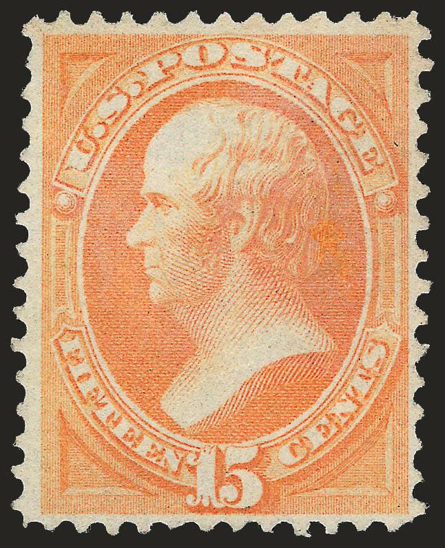 15c Orange, Grill (141).> H. Grill, attractively centered, cancel removed (color bit washed out), reperfed at top and minor facial adherences, otherwise Very Fine, with 2001 P.S.E. certificate