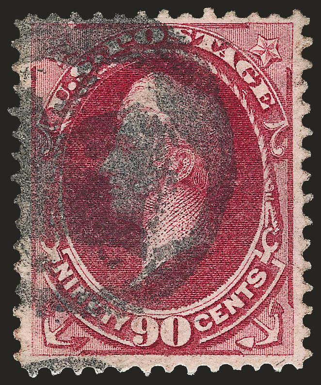 90c Carmine, Grill (144).> H. Grill, intense color and impression, bold cancel, reperfed at bottom, Very Fine appearance, with clean 1985 and 1999 P.F. certificates and 2008 P.S.E. certificate mentioning the
reperfing