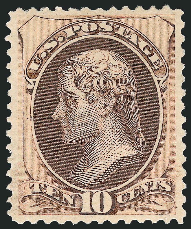 10c Brown (161).> Original gum, deep rich color, choice centering with wide and balanced margins, Extremely Fine