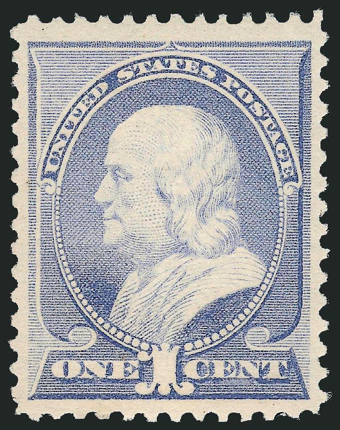 1c Ultramarine (212).> Mint N.H., brilliant color on post-office fresh paper, wide margins, Very Fine and choice, with 2003 P.F. certificate