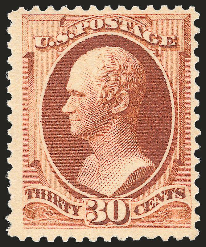 30c Orange Brown (217).> Mint N.H., brilliant color on crisp paper, fresh and Fine, with 1980 and 2005 P.F. certificates