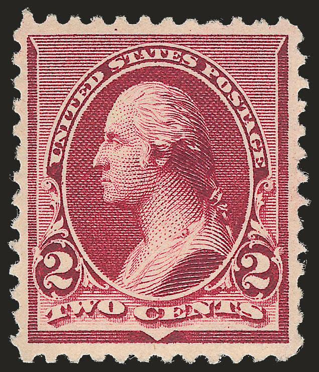 2c Lake (219D).> Mint N.H., rich color in the beautiful Lake shade, crisp paper, Very Fine and choice, with 2003 P.F. certificate