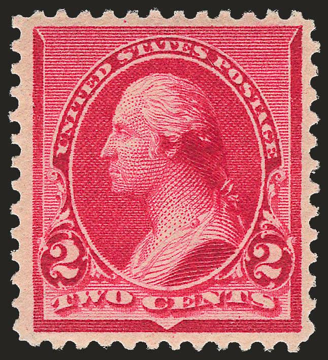 2c Carmine, Cap on Left 2 (220a).> Original gum, barest trace of hinging bottom left corner, fresh and bright, Very Fine and choice, with photocopy of 2004 P.S.E. certificate for horizontal block of six (pos.
6)
