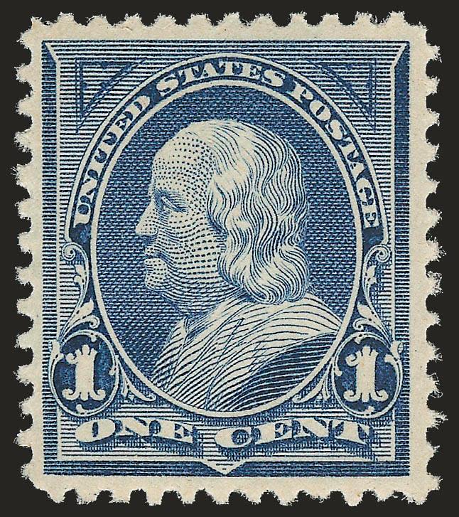 1c Blue (247).> Mint N.H., vibrant color, Very Fine and choice, with 1998 P.F. certificate