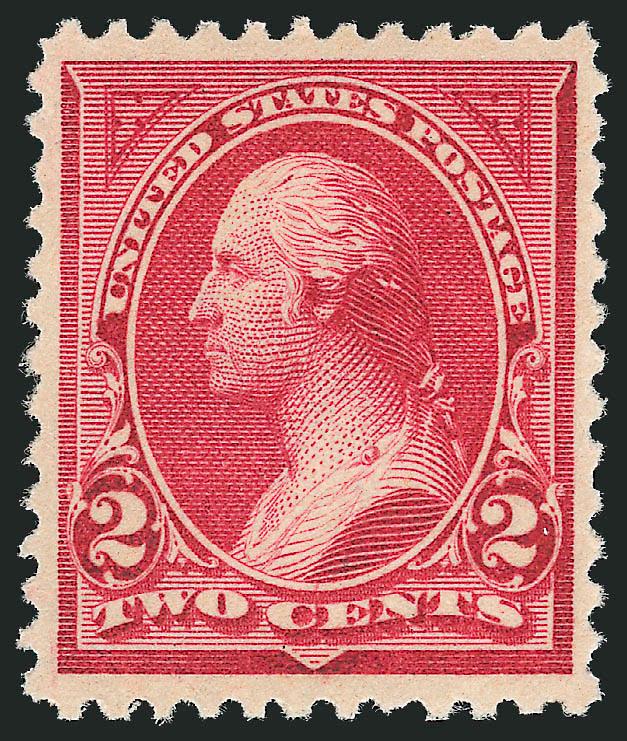 2c Carmine Lake, Ty. I (249).> Mint N.H., much nicer margins and centering than typically seen, sharp color on bright paper, Very Fine and choice, with 1997 and 2009 P.F. certificates (VF-XF 85)