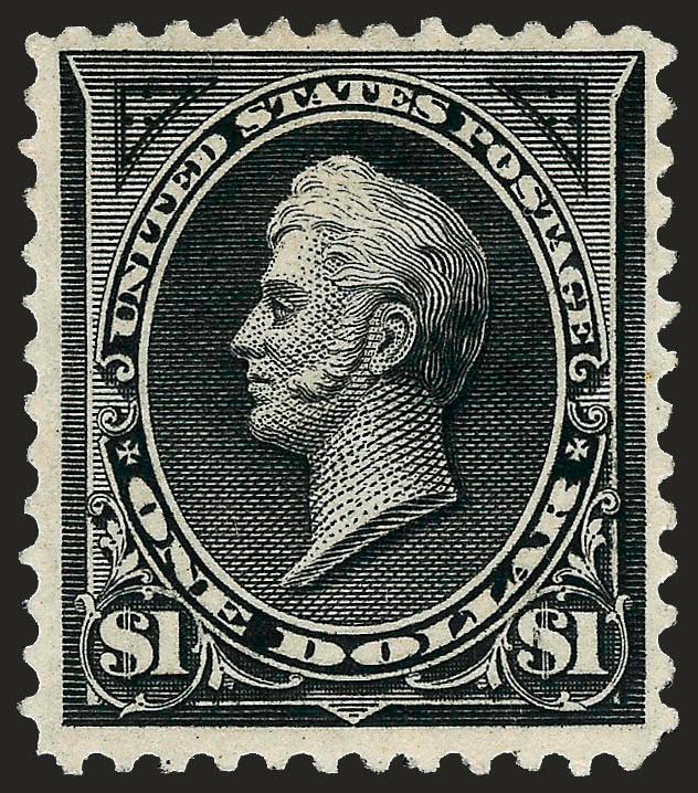 $1.00 Black, Ty. II (261A).> Original gum, detailed impression, long and full perforations all around, fresh and Fine, with 2003 P.F. certificate