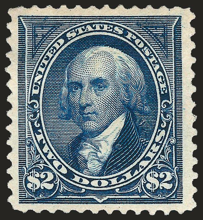 $2.00 Bright Blue (262).> Slightly sweated original gum, rich color, unusually wide margins, reperfed at left, Extremely Fine appearance, with 1985 (not mentioning reperf) and 2008 P.F. certificates