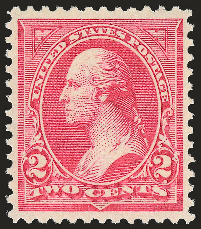2c Carmine, Ty. II (266).> Mint N.H., vivid color on crisp paper, choice centering, Extremely Fine, with 1999 P.F. certificate