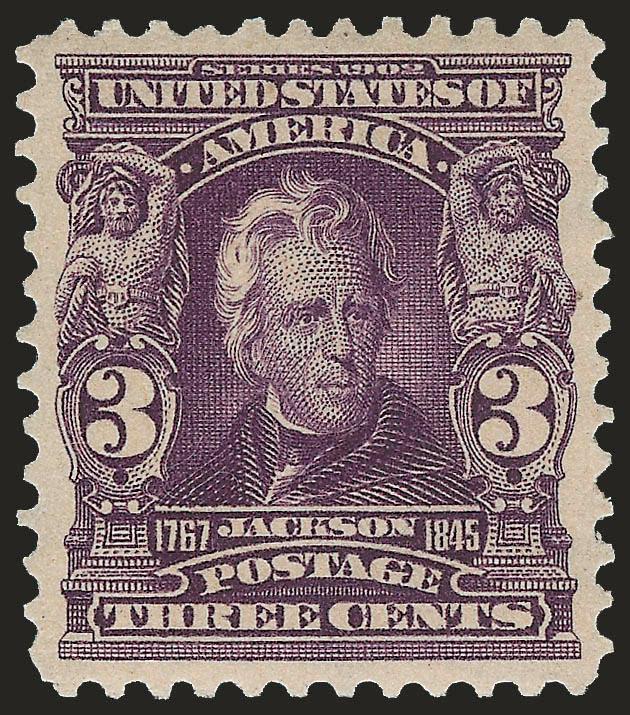 3c Bright Violet (302).> Mint N.H., deep rich color on bright paper, unusually wide and balanced margins, Extremely Fine Gem, with 2008 P.S.E. certificate (XF-Superb 95 SMQ $1,200.00)
