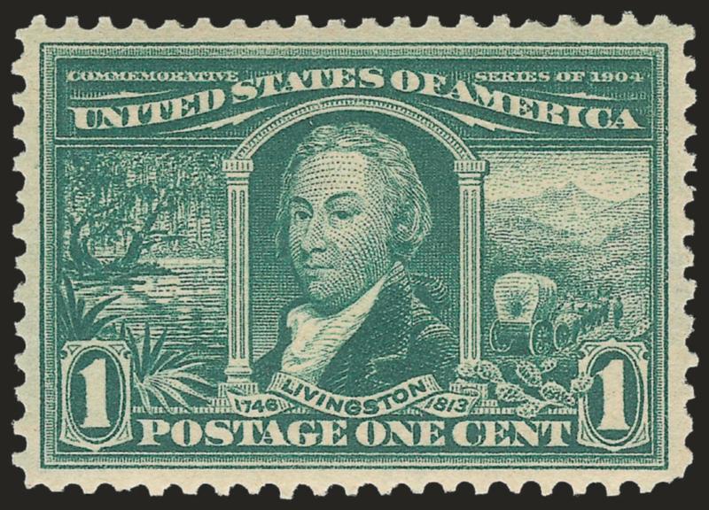 1c Louisiana Purchase (323).> Mint N.H., rich vibrant color and proof-like impression, unusually choice centering, Extremely Fine Gem, with 2001 P.S.E. and 2005 P.F. certificates