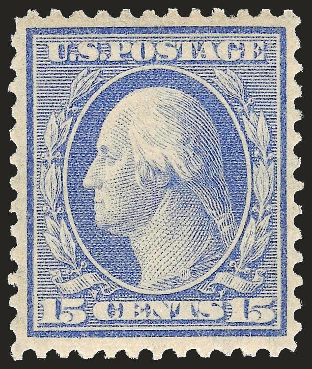 15c Pale Ultramarine (340).> Mint N.H., wide margins and choice centering, lovely soft pastel color, Extremely Fine, with 2004 P.S.E. certificate (XF 90 SMQ $430.00)
