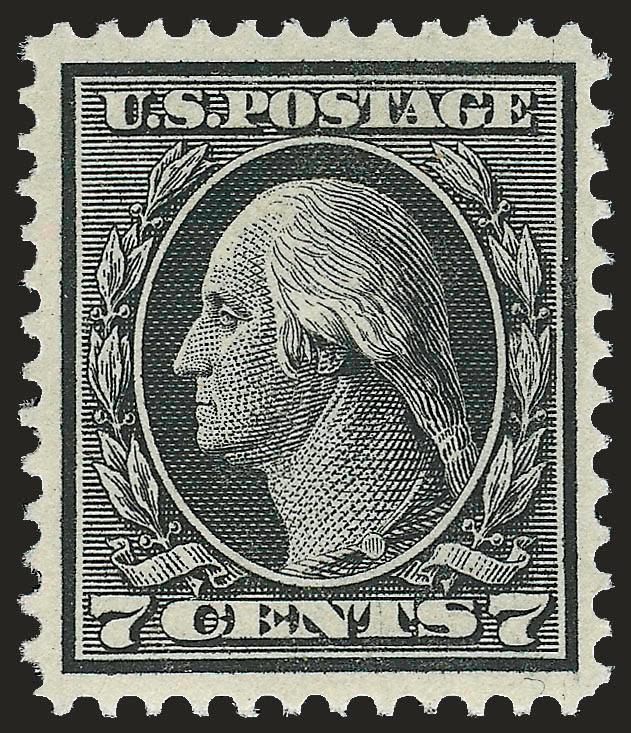 7c Black (407).> Mint N.H., wide margins, intense shade, Very Fine and choice