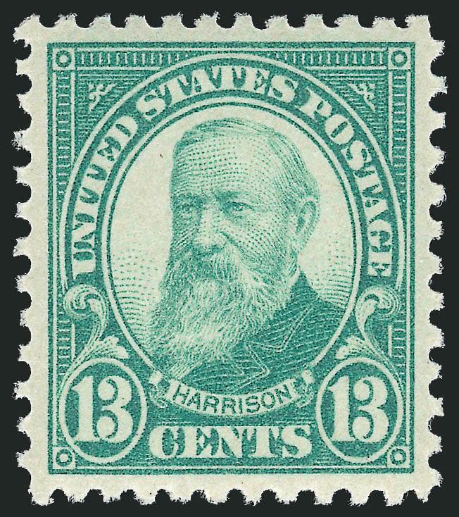 13c Green (622).> Mint N.H., perfectly centered with pristine vivid color, Extremely Fine Gem, with 2007 P.S.E. certificate (Superb 98 SMQ $330.00)