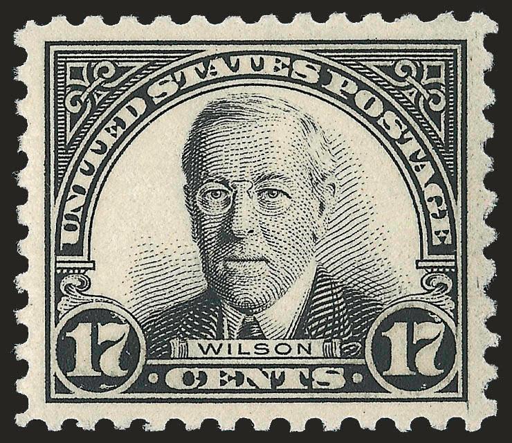 17c Black (623).> Mint N.H., wide balanced margins, intense color on bright white paper, Extremely Fine Gem, with 2008 P.S.E. certificate (Superb 98 SMQ $340.00)
