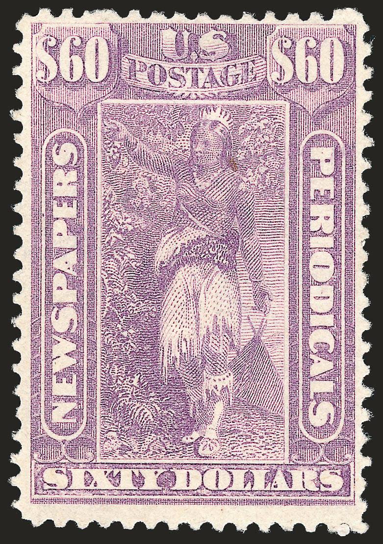$60.00 Purple, 1879 Issue (PR79).> Unused (no gum), radiant color, fresh and Fine, Scott Retail as no gum