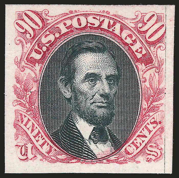 1c-90c 1869 Pictorial, Plate Proofs on Card (112P4-122P4).> Large to full margins, brilliant colors, Very Fine set