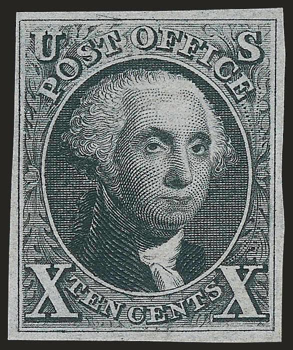 10c Black, Reproduction (4).> Without gum as issued, large margins to clear, Fine, with 2004 P.F. certificate
