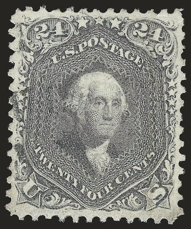 24c Lilac (78).> Balanced margins and near-perfect centering, light and essentially face-free circular datestamp, choice color<><>^EXTREMELY FINE GEM. A SUPERB LIGHTLY-CANCELLED EXAMPLE OF THE 1863 24-CENT
LILAC.^<><>With 2009 P.S.E. certificate