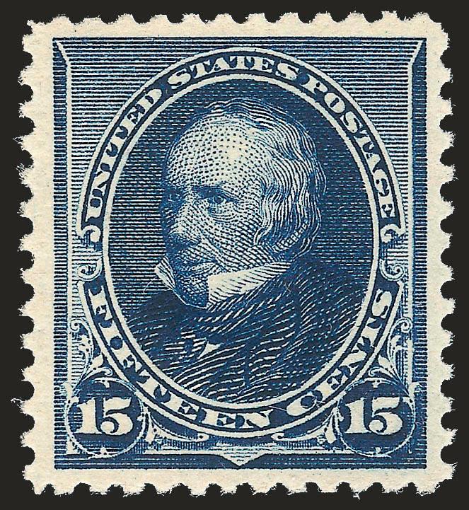 15c Indigo (227).> Original gum, single hinge mark, intense shade on bright paper, well-balanced margins, Extremely Fine